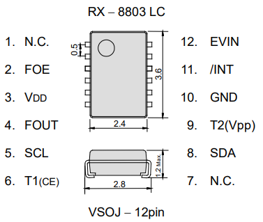 RX-8803LC封装和管脚分布.png